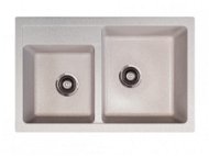 Metalac Granit X Quadro Plus 2D dvou s vaničkou, béžový - Granite Sink