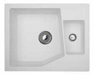 Metalac Granit X Linea M 1,5D dvoudřez s vaničkou, bílý - Granite Sink
