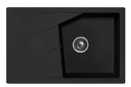 Metalac Granit X Linea Plus with drip tray, black - Granite Sink