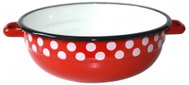 Metalac Red Dot, enamel bowl 16 cm, 1 l - Small Bowl