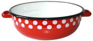 Metalac Red Dot, enamel bowl 18 cm, 1,5 l - Small Bowl