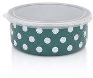 Metalac Green Dot, bowl with plastic lid 16 cm, 1,3 l, black interior - Small Bowl