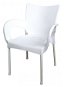 Kerti szék MEGAPLAST SMART műanyag, AL láb, fehér - Zahradní židle