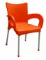 MEGAPLAST SMART plast, AL nohy, oranžová - Záhradná stolička