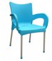 Garden Chair MEGAPLAST SMART Plastic, ALUMINIUM Legs, Turquoise - Zahradní židle