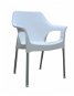 Záhradná stolička MEGAPLAST URBAN plast, AL nohy, biela - Zahradní židle