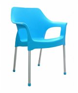 Garden Chair MEGAPLAST URBAN Plastic, ALUMINIUM Legs, Turquoise - Zahradní židle