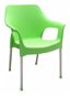 MEGAPLAST URBAN Plastic, ALUMINIUM Legs, Green - Garden Chair
