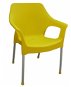 MEGAPLAST URBAN Plastic, ALUMINIUM Legs, Yellow - Garden Chair