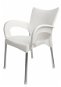 MEGAPLAST DOLCE Plastic, ALUMINIUM Legs, White - Garden Chair