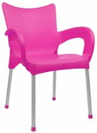 MEGAPLAST DOLCE műanyag, AL láb, rózsaszín - Kerti szék