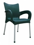 MEGAPLAST DOLCE műanyag, AL láb, sötétzöld - Kerti szék