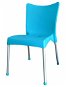 MEGAPLAST VITA Plastic, ALUMINIUM Legs, Turquoise - Garden Chair
