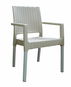 MEGAPLAST RATAN LUX Polyratan,  ALUMINIUM Legs, Champagne - Garden Chair