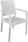 MEGAPLAST RATAN LUX Polyratan, ALUMINIUM Legs, White - Garden Chair