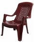 Garden Chair MEGAPLAST CLUB Plastic, Burgundy - Zahradní židle
