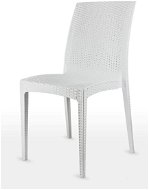MEGAPLAST DALIA polyratan, AL nohy, biela - Záhradná stolička