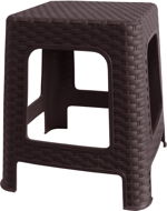 MEGAPLAST Stool I 36x33x33cm, Polyrattan, Wenge - Garden Stool