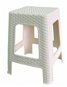 MEGAPLAST Taburet II 45 × 35,5 × 35,5 cm, polyratan, biela - Záhradná stolička