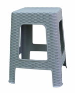 MEGAPLAST Stool II 45x35,5x35,5cm, Polyrattan, Grey - Garden Stool