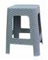 MEGAPLAST Taburet II 45 × 35,5 × 35,5 cm, polyratan, sivá - Záhradná stolička