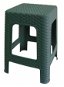 MEGAPLAST Taburet II 45 × 35,5 × 35,5 cm, polyratan, tm. zelená - Záhradná stolička