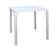 MEGAPLAST VIVA 72 × 72 × 72 cm, AL nohy, biely - Záhradný stôl
