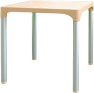 MEGAPLAST VIVA 72 × 72 × 72 cm, AL nohy, krémový - Záhradný stôl