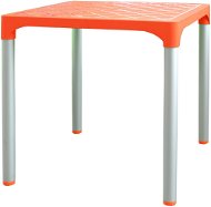 MEGAPLAST VIVA 72 × 72 × 72 cm, AL nohy, oranžový - Záhradný stôl