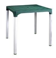 MEGAPLAST VIVA 72×72×72 cm, AL lábak, sötétzöld - Kerti asztal