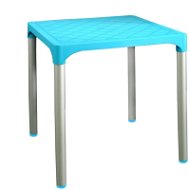 Záhradný stôl MEGAPLAST VIVA 72 × 72 × 72 cm, AL nohy, tyrkysový - Zahradní stůl