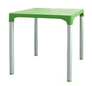 MEGAPLAST VIVA 72 × 72 × 72 cm, AL nohy, zelený - Záhradný stôl