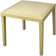 Garden Table MEGAPLAST RATAN LUX 73x75,5x75,5cm, Polyratan, Champagne - Zahradní stůl