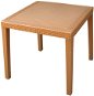 MEGAPLAST RATAN LUX 73x75,5x75,5 cm, polyrattan, okker - Kerti asztal