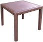 Kerti asztal MEGAPLAST RATAN LUX 73x75,5x75,5 cm, polyrattan, wenge - Zahradní stůl