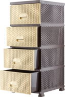 Chest of Drawers MEGAPLAST MP1335 wenge / cream - Komoda