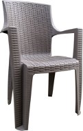 Záhradná stolička MEGAPLAST Amelia, polyratan, mocca - Zahradní židle