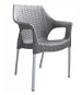 Zahradní židle MEGA PLAST Židle zahradní BELLA,polyratan, AL nohy, mocca - Zahradní židle