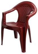 MEGA PLAST Židle zahradní GARDENIA, plast, bordó - Zahradní židle