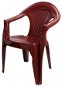 MEGA PLAST Židle zahradní GARDENIA, plast, bordó - Zahradní židle