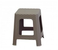 MEGA PLAST Taburet I zahradní polyratan, mocca 36 x 33 x 33cm - Zahradní stolička