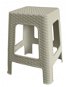 MEGA PLAST Taburetka II záhradná polyratan, cappucino 45 × 35,5 × 35,5 cm - Záhradná stolička