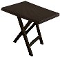 MEGA PLAST Összecsukható kerti asztal LEO, wenge 70 cm - Kerti asztal
