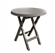 MEGA PLAST Kerti asztal TEO, cappucino 70 cm - Kerti asztal