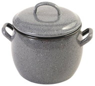 Metalac Kámen, hluboký, zaoblený smaltovaný hrnec s poklicí 12 cm, 1,5 l - Pot