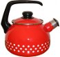 Metalac Smaltovaný čajník s poklicí 20 cm 2,5 l červený puntík - Kettle