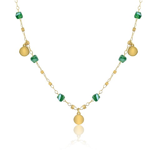 Meucci Necklace with Pendants, Green Gold - Necklace - Main image