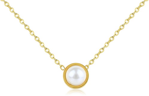 Meucci Adjustable Pearl Eye Necklace gold - Necklace - Main image