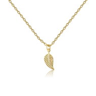 Meucci Nastavitelný náhrdelník Pírko gold - Necklace