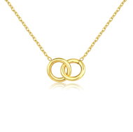 Meucci Nastavitelný náhrdelník Propojené kruhy gold - Necklace